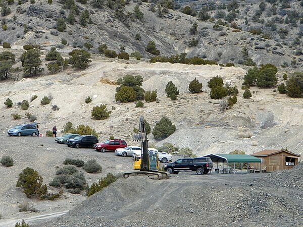 Overlooking the U-Dig trilobite quarry west of Delta, Utah